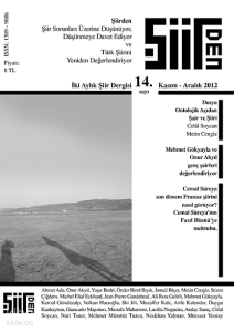 Şiirden İki Aylık Şiir Dergisi Sayı: 14