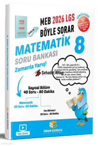 Sinan Kuzucu Yayınları 8. Sınıf 2026 Lgs Meb Böyle Sorar Matematik Soru Bankası Video Çözümlü