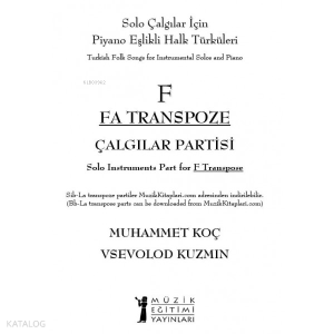 Solo Çalgılar İçin Piyano Eşlikli Halk Türküleri