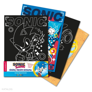 Sonic Sihirli Resim Boyama – Ahşap Kalem Hediyeli