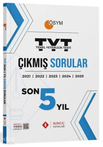 Sonuç Yayınları 2026 YKS TYT Çıkmış Sorular Son 5 Yıl Çözümlü