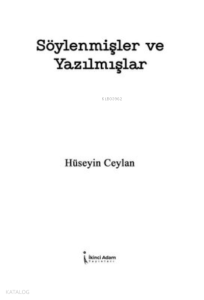 Söylenmişler ve Yazılmışlar