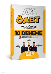 Tonyukuk Yayıncılık MEB AGS ÖABT Okul Öncesi Öğretmenliği Tamamı Çözümlü 10 Deneme Sınavı