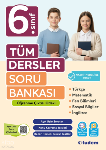 Tudem Yayınları 6. Sınıf Tüm Dersler Soru Bankası