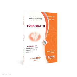 Türk Dili 2 Bahar Dönemi Konu Anlatımlı Soru Bankası