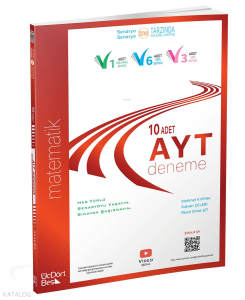 Üç Dört Beş Yayınları AYT Matematik 10 Adet Deneme