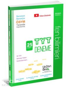 Üç Dört Beş Yayınları TYT Fen Bilimleri 25 Adet Deneme Üç Dört Beş
