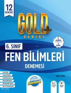 Ünlüler Karması Yayınları 6.Sınıf Gold Fen Bilimleri 12 Deneme