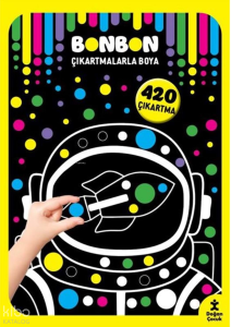 Uzay - Bonbon Çıkartmalarla Boya - 420 Çıkartma