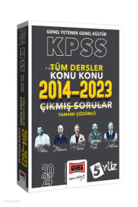 Yargı Yayınları 2024 KPSS 5Yüz GK-GY Tüm Dersler Tamamı Çözümlü Son 10 Yıl Konu Konu Çıkmış Sorular (2014-2023)