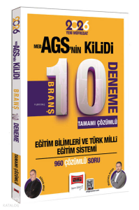 Yargı Yayınları 2026 Eğitim Bilimleri MEB-AGS'nin Kilidi Tamamı Çözümlü 10 Branş Deneme