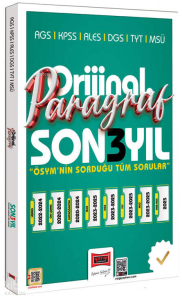 Yargı Yayınları 2026 KPSS AGS ALES DGS TYT MSÜ Orijinal Paragraf Son 3 Yıl Çıkmış Sorular