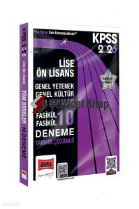 Yargı Yayınları 2026 KPSS GK-GY Lise Ön Lisans Tüm Dersler Fasikül Fasikül Tamamı Çözümlü 10 Deneme