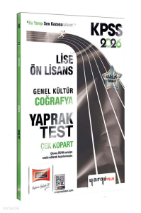 Yargı Yayınları 2026 KPSS Lise-Ön Lisans Genel Kültür Coğrafya Çek Kopart Yaprak Test
