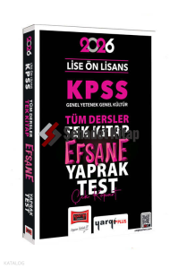Yargı Yayınları 2026 KPSS Lise Ön Lisans GK-GY Tüm Dersler Tek Kitap Efsane Çek Kopart Yaprak Test