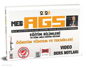 Yargı Yayınları 2026 MEB-AGS Eğitim Bilimleri ve Türk Milli Eğitim Sistemi Öğretim Yöntem ve Teknikleri Video Ders Notları