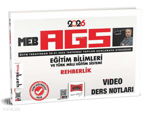 Yargı Yayınları 2026 MEB-AGS Eğitim Bilimleri ve Türk Milli Eğitim Sistemi Rehberlik Video Ders Notları