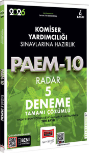 Yargı Yayınları 2026 PAEM Komiser Yardımcılığı Sınavlarına Hazırlık Radar 5 Deneme
