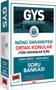 Yargı Yayınları İnönü Üniversitesi GYS Konu Özetli Açıklamalı Soru Bankası