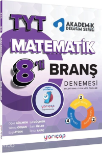 YarıÇap Yayınları TYT Matematik 8 li Branş Denemesi