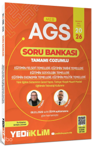 Yediiklim 2026 MEB AGS Eğitimin Temelleri ve Temel Kavramlar Türk Milli Eğitim Sisteminin Tamamı Çözümlü Soru Bankası