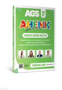 Yediiklim 2027 AGS Ahenk Serisi ÖYT Sınıf Yönetimi TYMM Program Okuryazarlığı Ölçme ve Değerlendirme Video Ders Notu