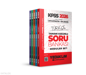 Yediiklim Yayınları 2026 KPSS Ortaöğretim Ön Lisans Genel Yetenek Genel Kültür Tamamı Çözümlü Soru Bankası Modüler Set