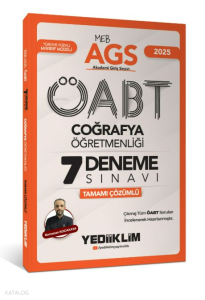 Yediiklim Yayınları 2025 MEB AGS ÖABT Coğrafya Öğretmenliği Tamamı Çözümlü 7 Deneme Sınavı