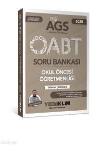 Yediiklim Yayınları 2025 MEB AGS ÖABT Okul Öncesi Öğretmenliği Tamamı Çözümlü Soru Bankası