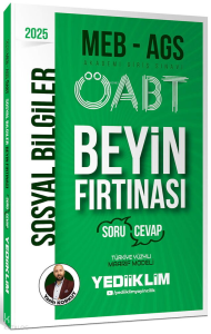 Yediiklim Yayınları 2025 MEB AGS ÖABT Sosyal Bİlgiler Öğretmenliği Beyin Fırtınası (Soru-Cevap)