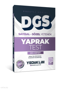 Yediiklim Yayınları 2026 DGS Prestij Serisi Sayısal Sözel Yetenek Çek Kopart Yaprak Test