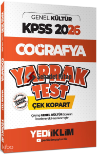 Yediiklim Yayınları 2026 KPSS-AGS Genel Kültür Coğrafya Çek Kopart Yaprak Test