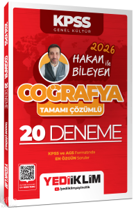 Yediiklim Yayınları 2026 KPSS Coğrafya Tamamı Çözümlü 20 Deneme