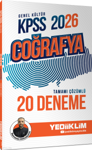 Yediiklim Yayınları 2026 KPSS Genel Kültür Coğrafya Tamamı Çözümlü 20 Deneme