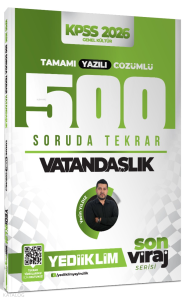 Yediiklim Yayınları 2026 Kpss Son Viraj Serisi Vatandaşlık Tamamı Yazılı Çözümlü 500 Soruda Genel Tekrar Kamp