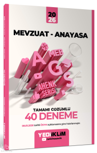 Yediiklim Yayınları 2026 Meb-Ags Ahenk Mevzuat-Anayasa Tamamı Çözümlü 40 Deneme
