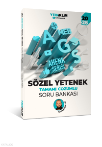 Yediiklim Yayınları 2026 MEB-AGS Ahenk Serisi Sözel Yetenek Tamamı Çözümlü Soru Bankası
