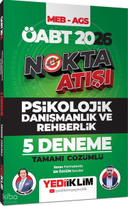 Yediiklim Yayınları 2026 ÖABT MEB AGS Nokta Atışı Psikolojik Danışmanlık ve Rehberlik Tamamı Çözümlü 5 Deneme