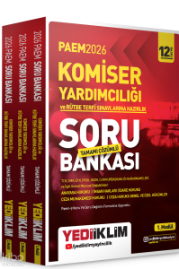 Yediiklim Yayınları 2026 PAEM Komiser Yardımcılığı ve Rütbe Terfi Sınavlarına Hazırlık Modüler Set Tamamı Çözümlü Soru Bankası 3 Modül