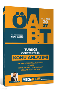 Yediiklim Yayınları 2027 MEB AGS ÖABT Türkçe Öğretmenliği Konu Anlatımı