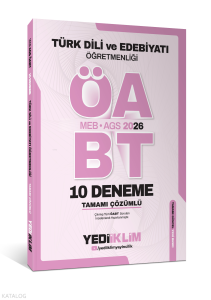 Yediiklim Yayınları AGS ÖABT Türk Dili Ve Edebiyatı Öğretmenliği Tamamı Çözümlü 10 Deneme Sınavı