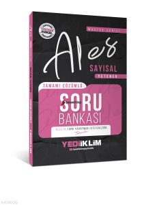 Yediiklim Yayınları ALES Sayısal Yetenek Tamamı Çözümlü Soru Bankası