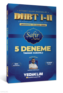 Yediiklim Yayınları DHBT I-II Ortaöğretim - Ön Lisans - Lisans Safir Serisi Tamamı Çözümlü 5 Deneme Sınavı