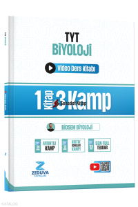 Zeduva Yayınları Biosem TYT Biyoloji 1 Kitap 3 Kamp Video Ders Kitabı