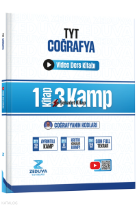 Zeduva Yayınları Coğrafyanın Kodları TYT Coğrafya 1 Kitap 3 Kamp Video Ders Kitabı