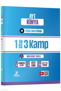 Zeduva Yayınları Meschemy Kimya AYT Kimya 1 Kitap 3 Kamp Video Ders Kitabı