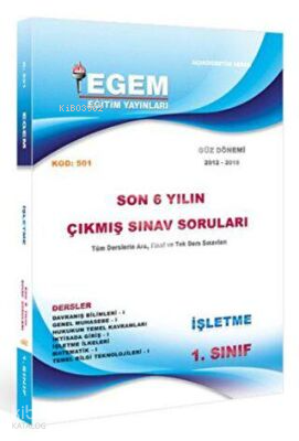 1. Sınıf 1. Yarıyıl İşletme Son 6 Yılın Çıkmış Sınav Soruları