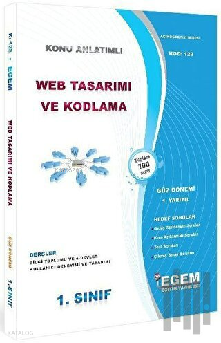 1. Sınıf 1. Yarıyıl Web Tasarımı ve Kodlama Konu Anlatımlı | Kolektif 