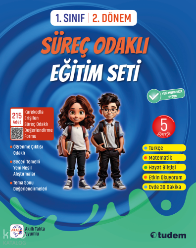 1.Sınıf 2.Dönem Süreç Odaklı Eğitim Seti (6 Parça) | Kolektif | Tudem 