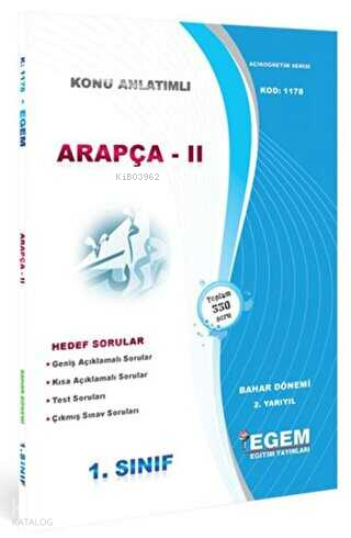 1.Sınıf 2.Yarıyıl Arapça II Konu Anlatımlı Hedef Sorular | Kolektif | 